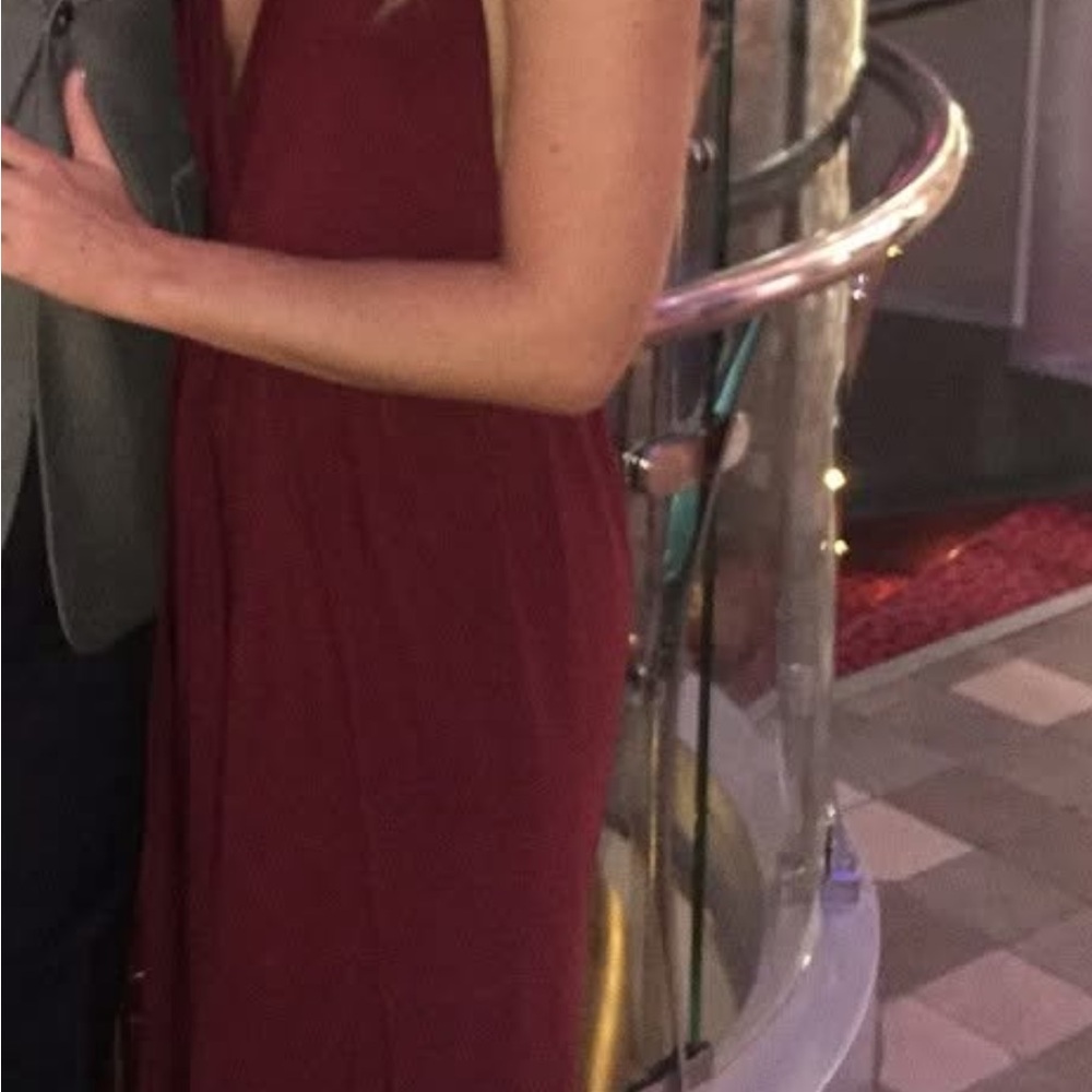 Windsor Red Plunge Neck Sundress for Cocktail